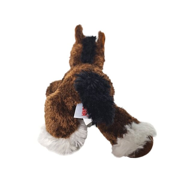 Aurora Brown Clydesdale Horse Plush Stuffed Animal 7" - Picture 4 of 8